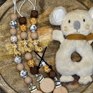 Zsiráfos szilikon cumilánc � biztonságos és vidám baba kiegészítő - baba - mama - baba játékok - cumilánc - Meska.hu