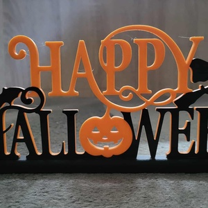 Happy Halloween 3D nyomtatott dekoráció, Otthon & Életmód, Dekoráció, Halloween, Halloweeni asztaldísz, Mindenmás, MESKA