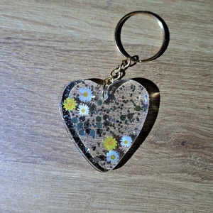 Virágos epoxy kulcstartó, Táska & Tok, Kulcstartó & Táskadísz, Kulcstartó, Mindenmás, MESKA