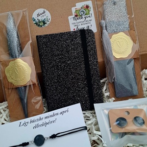 Epoxy fekete-ezüst ajándékcsomag - Meska.hu