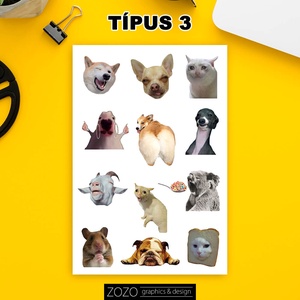 Mém matrica válogatás - Meme vicces funny stickers egyedi matricapapír scrapbook ragasztós - otthon & életmód - papír, írószer - matrica, matrica csomag - Meska.hu