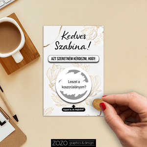 Kaparós sorsjegy bármilyen szöveggel - vicces bejelentő apa nagymama nagypapa leszel tanú koszorúslány felkérő babaváró - otthon & életmód - papír, írószer - Meska.hu