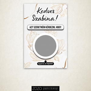 Kaparós sorsjegy bármilyen szöveggel - vicces bejelentő apa nagymama nagypapa leszel tanú koszorúslány felkérő babaváró - otthon & életmód - papír, írószer - Meska.hu