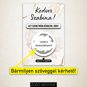 Kaparós sorsjegy bármilyen szöveggel - vicces bejelentő apa nagymama nagypapa leszel tanú koszorúslány felkérő babaváró - otthon & életmód - papír, írószer - Meska.hu