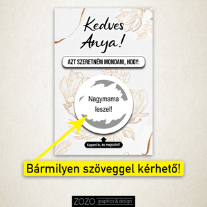 Kaparós sorsjegy bármilyen szöveggel - vicces bejelentő apa nagymama nagypapa leszel tanú koszorúslány felkérő babaváró - otthon & életmód - papír, írószer - Meska.hu