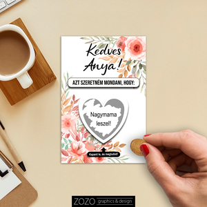 Kaparós sorsjegy bármilyen szöveggel - vicces bejelentő apa nagymama nagypapa leszel tanú koszorúslány felkérő babaváró - művészet - grafika & illusztráció - Meska.hu