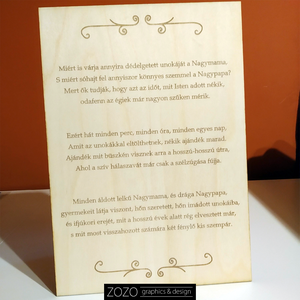 Nagyszülő köszöntő baba érkezett gravírozott tábla csodás ajándék ötlet gyerek újszülött unoka nagypapa nagymama dísz - esküvő - emlék & ajándék - köszönőajándék - Meska.hu