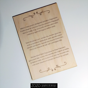 Nagyszülő köszöntő baba érkezett gravírozott tábla csodás ajándék ötlet gyerek újszülött unoka nagypapa nagymama dísz - esküvő - emlék & ajándék - köszönőajándék - Meska.hu