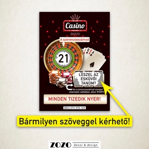 Casino egyedi kaparós felkérő bejelentő sorsjegy személyre szabott saját szöveggel bababejelentő tanúfelkérő ajándék - otthon & életmód - papír, írószer - ajándékozás kellékei - ajándék sorsjegy - Meska.hu