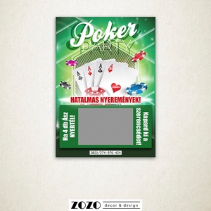 Poker egyedi kaparós felkérő bejelentő sorsjegy személyre szabott saját szöveggel bababejelentő tanúfelkérő ajándék - otthon & életmód - papír, írószer - ajándékozás kellékei - ajándék sorsjegy - Meska.hu