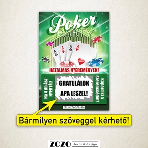 Poker egyedi kaparós felkérő bejelentő sorsjegy személyre szabott saját szöveggel bababejelentő tanúfelkérő ajándék - otthon & életmód - papír, írószer - ajándékozás kellékei - ajándék sorsjegy - Meska.hu