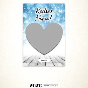 Karácsonyi egyedi kaparós lap üdvözlőkártya általad megadott saját szöveggel személyre szabott felkérő bejelentő ajándék - otthon & életmód - papír, írószer - ajándékozás kellékei - képeslap, üdvözlőlap - Meska.hu