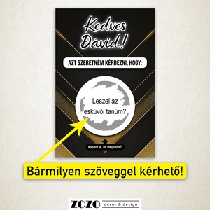 Tanú keresztszülő felkérő baba bejelentő egyedi kaparós sorsjegy lap kártya személyre szabott szöveggel - otthon & életmód - papír, írószer - ajándékozás kellékei - ajándék sorsjegy - Meska.hu
