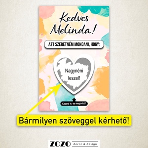 Keresztszülő tanú koszorúslány felkérő baba bejelentő egyedi kaparós sorsjegy lap kártya személyre szabott szöveggel - otthon & életmód - papír, írószer - ajándékozás kellékei - ajándék sorsjegy - Meska.hu