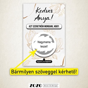 Keresztszülő tanú koszorúslány felkérő baba bejelentő egyedi kaparós sorsjegy lap kártya személyre szabott szöveggel - otthon & életmód - papír, írószer - ajándékozás kellékei - ajándék sorsjegy - Meska.hu
