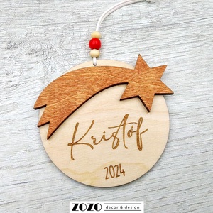 Egyedi névre szóló karácsonyfadísz karácsonyi dísz újszülött baba névvel fadekoráció személyre szabható szöveggel névvel - Meska.hu