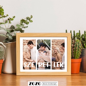 Szerelmeseknek fotókollázs fotómontázs egyedi személyre szabott fényképes fotós valentin napi ajándék ötlet dekoráció  - otthon & életmód - dekoráció - kép & falikép - poszter - Meska.hu