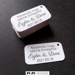 Esküvői biléta - egyedi pálinkás üvegre ajándékra köszönetajándék személyre szabott meglepetés házasság zsinóros kötöző - esküvő - emlék & ajándék - köszönőajándék - Meska.hu