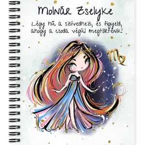 Személyre szabható - Vörös hajú Csini Szűz lány mintás A5-ös füzet, Otthon & Életmód, Papír, írószer, Jegyzetfüzet & Napló, , MESKA