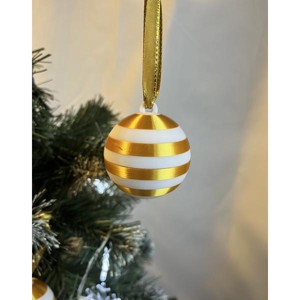 3D Nyomtatott Gömb Karácsonyfadísz Arany - Meska.hu