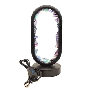 Fluorit nyers ovál ásvány hangulatlámpa 21�10 cm, , , MESKA