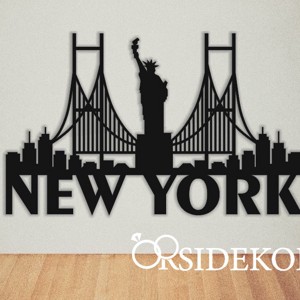 New York falikép fából, Otthon & Életmód, Dekoráció, Fali és függő dekoráció, Falra akasztható dekor, , MESKA