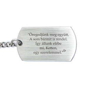 Öregedjünk meg együtt acél medálos kulcstartó, Táska & Tok, Kulcstartó & Táskadísz, Kulcstartó, , MESKA