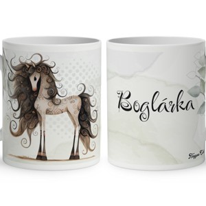 Névvel kérhető - Bájos furi lovas mintás bögre, Otthon & Életmód, Konyhafelszerelés, tálalás, Tálalás, Bögre & Csésze, , MESKA
