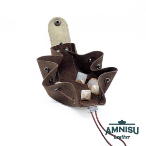 Szürke - csillámos sötétbarna bőr mini 2in1 szütyő és kockatálca N8014-9015 - játék & sport - táblajáték és kártyajáték - társasjátékok - dobókocka - Meska.hu