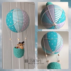Hőlégballon gyerekszoba dekoráció XL méret  - otthon & életmód - babaszoba, gyerekszoba - babaszoba dekoráció - Meska.hu