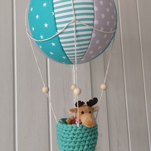 Hőlégballon gyerekszoba dekoráció XL méret  - otthon & életmód - babaszoba, gyerekszoba - babaszoba dekoráció - Meska.hu