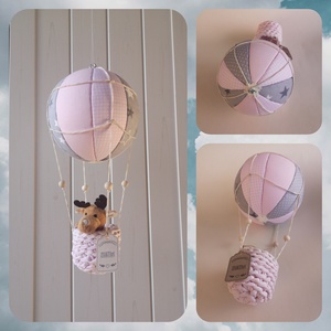 Hőlégballon gyerekszoba dekoráció (választható színben)  - otthon & életmód - babaszoba, gyerekszoba - babaszoba dekoráció - Meska.hu