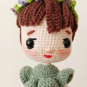 Virágkoszorús baba  - játék & sport - baba & babaház - babaház - Meska.hu