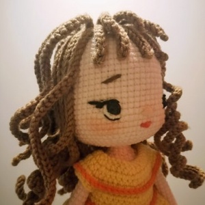 Sárga ruhás baba - játék & sport - baba & babaház - baba - Meska.hu