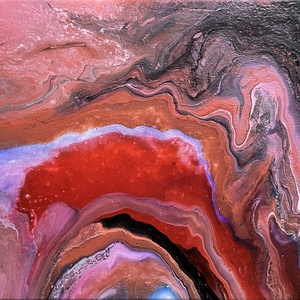 Akril �kavalkád fluid art festmény - művészet - festmény - akril - Meska.hu