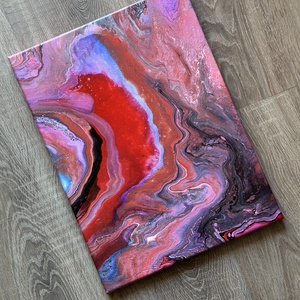 Akril �kavalkád fluid art festmény, Művészet, Festmény, Akril, , MESKA