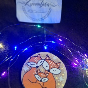 Karácsonyi Festett fakorong, Karácsony, Karácsonyi lakásdekoráció, Karácsonyfadíszek, Festett tárgyak, MESKA