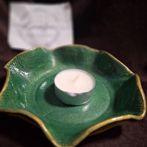 Karácsonyi mécsestartó, ékszertartó, tálka - művészet - szobor - kerámia - Meska.hu