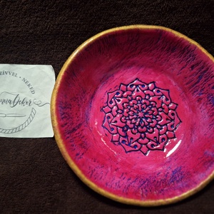 Mandala mintás ékszertartó, tálka, mécsestartó - ékszer - ékszertartó - ékszertartó tál - Meska.hu