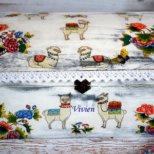 Fa nagy design lámás vintage láda -  - Meska.hu