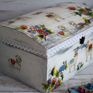 Fa nagy design lámás vintage láda -  - Meska.hu