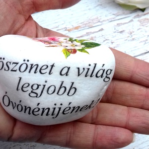 Óvónénis hálakő - otthon & életmód - dekoráció - asztal és polc dekoráció - kavics & kő - Meska.hu