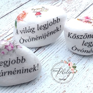 Tanárnénis hálakő - otthon & életmód - dekoráció - asztal és polc dekoráció - kavics & kő - Meska.hu