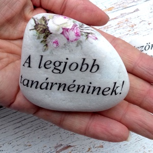 Tanárnénis hálakő - otthon & életmód - dekoráció - asztal és polc dekoráció - kavics & kő - Meska.hu