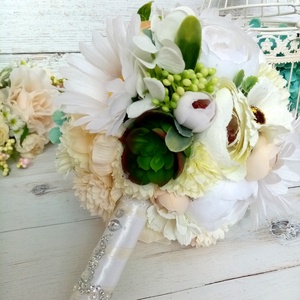 Tavasz tündér margaréta csokor - esküvő - menyasszonyi- és dobócsokor - Meska.hu