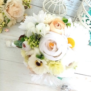 Tavasz tündér margaréta csokor - esküvő - menyasszonyi- és dobócsokor - Meska.hu