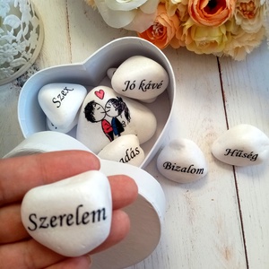 Szerelem jó kapcsolat alapkövei - otthon & életmód - dekoráció - asztal és polc dekoráció - díszdoboz - Meska.hu