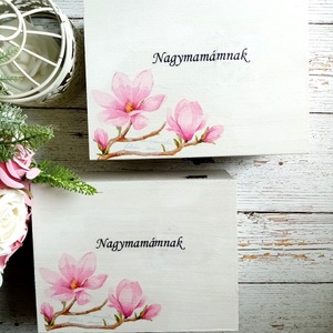 Nagymama köszönőajándék virágos ládika - esküvő - emlék & ajándék - szülőköszöntő ajándék - Meska.hu