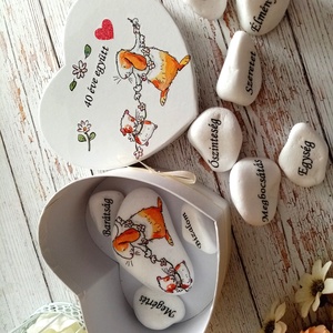 Ajándék díszkő motivációs garnitúra - otthon & életmód - dekoráció - Meska.hu