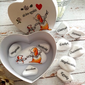 Ajándék díszkő motivációs garnitúra - otthon & életmód - dekoráció - Meska.hu